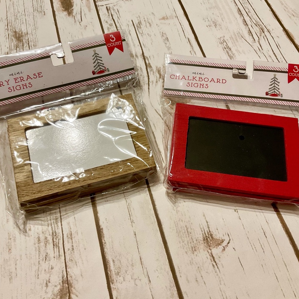 Holiday Mini Dry Erase Boards and Chalkboards